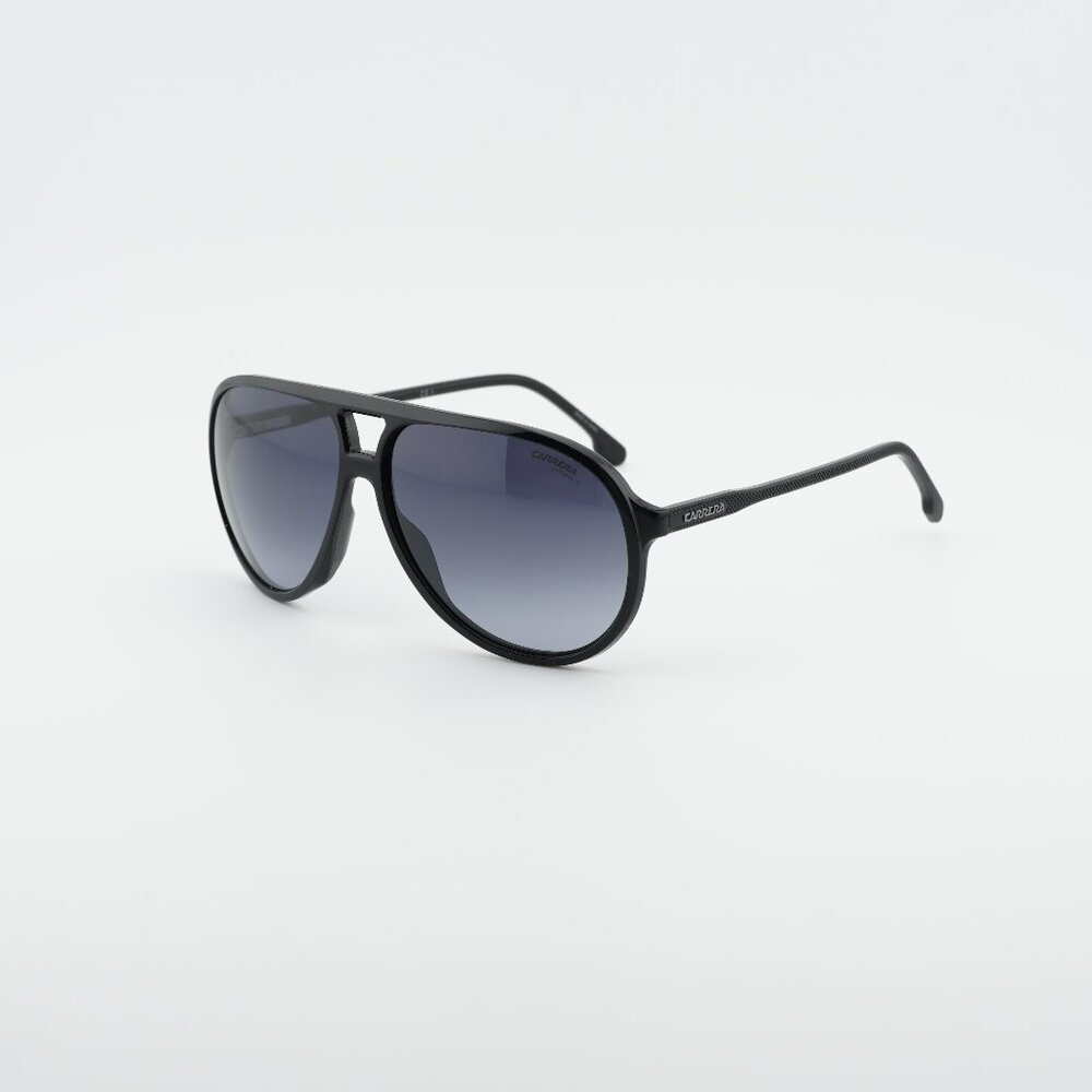 CARRERA 237/S 0807 9O Sunglasses Black Aviator Frame, Grey Gradient Lenses